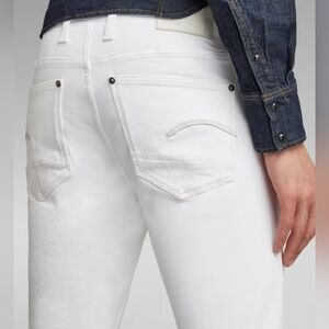 G Star Revend Super Slim Men's Skinny Jeans White Size 32/30